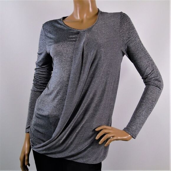 Banana Republic  Long Sleeve Top Drape Faux Wrap - Picture 1 of 6